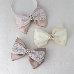 Pearl Detail Bow Hair Barrette