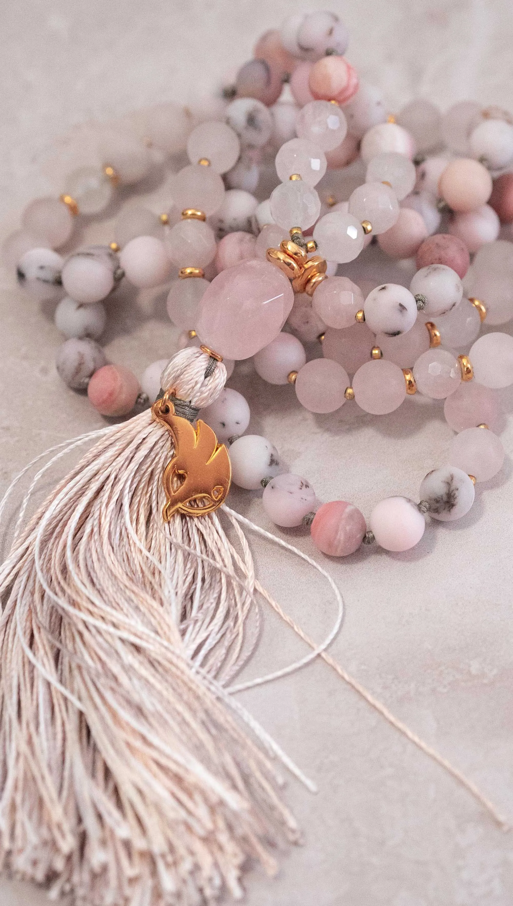 Peruvian Pink Opal Mala 108 (Prayer Beads)