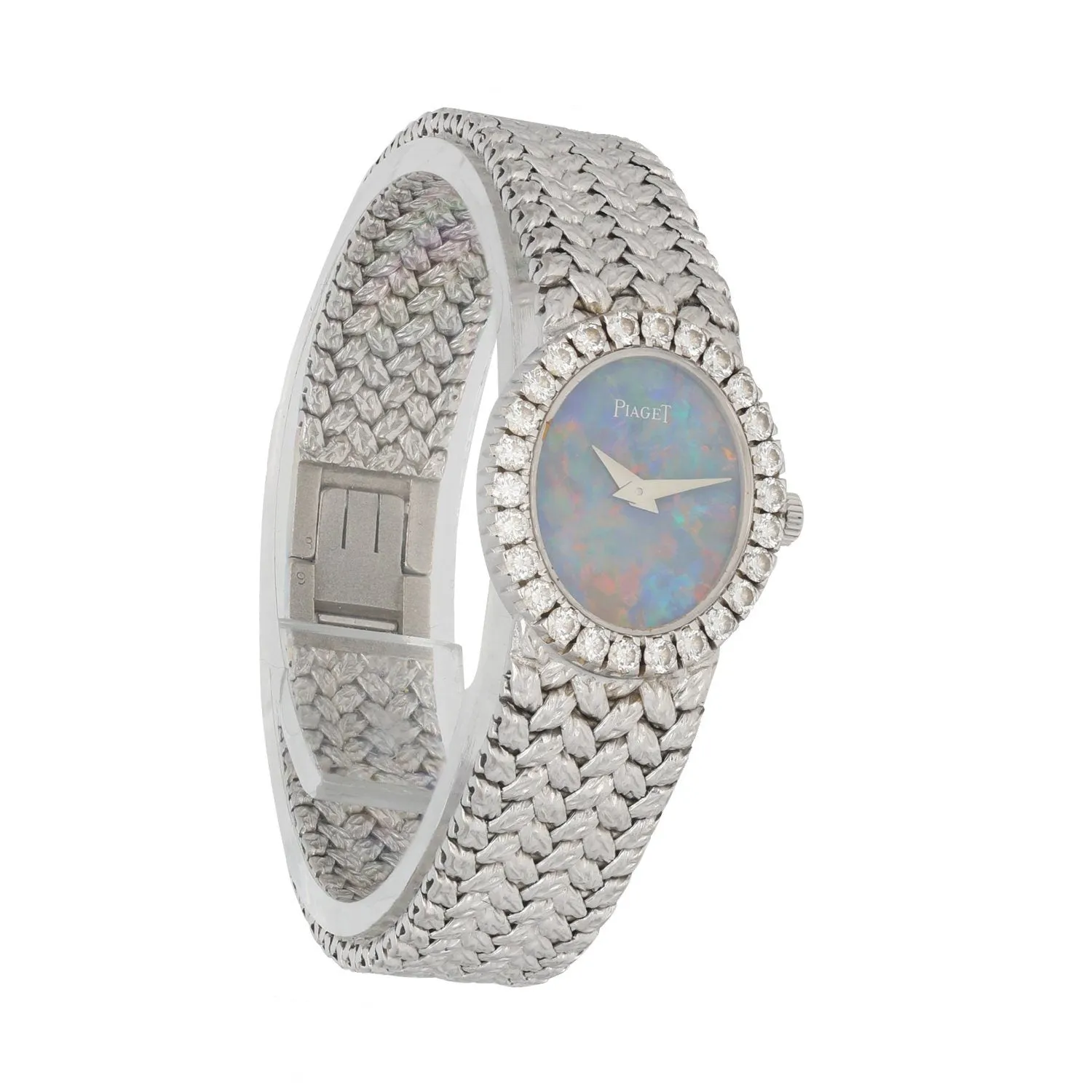 Piaget 4326D2 Blue Opal Diamond 18K White Gold Ladies Watch