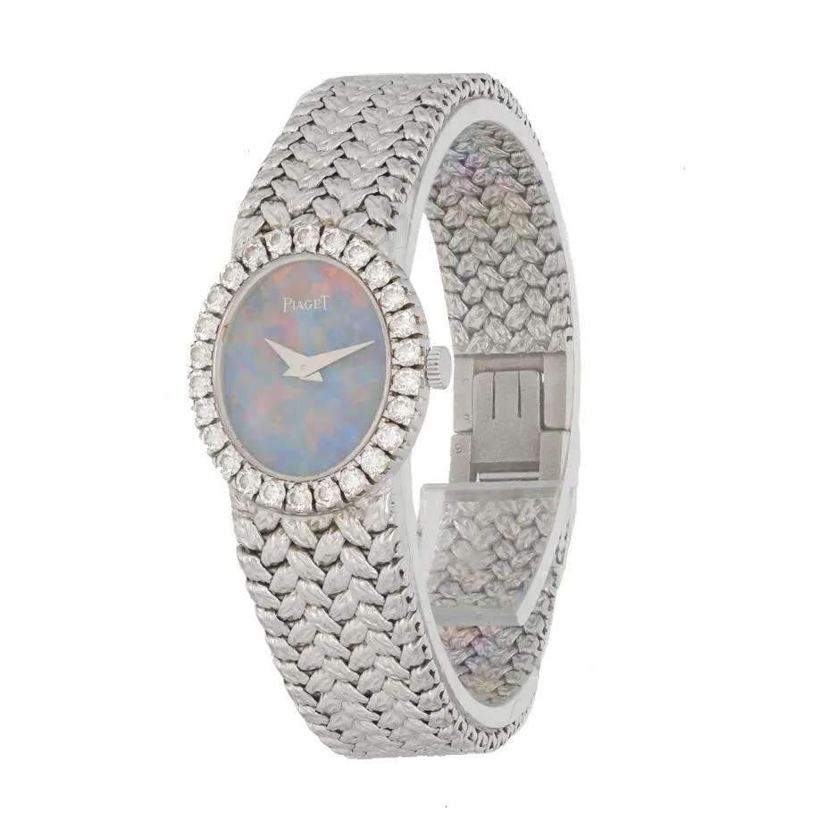 Piaget 4326D2 Blue Opal Diamond 18K White Gold Ladies Watch