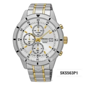 Seiko Chronograph Two-tone Stainless Steel Band Watch SKS563P1