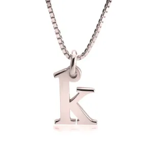 Small Initial Necklace - Rose Gold Plated