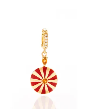 Small Mila Sun, Red Enamel and Citrine - Joanna Dahdah