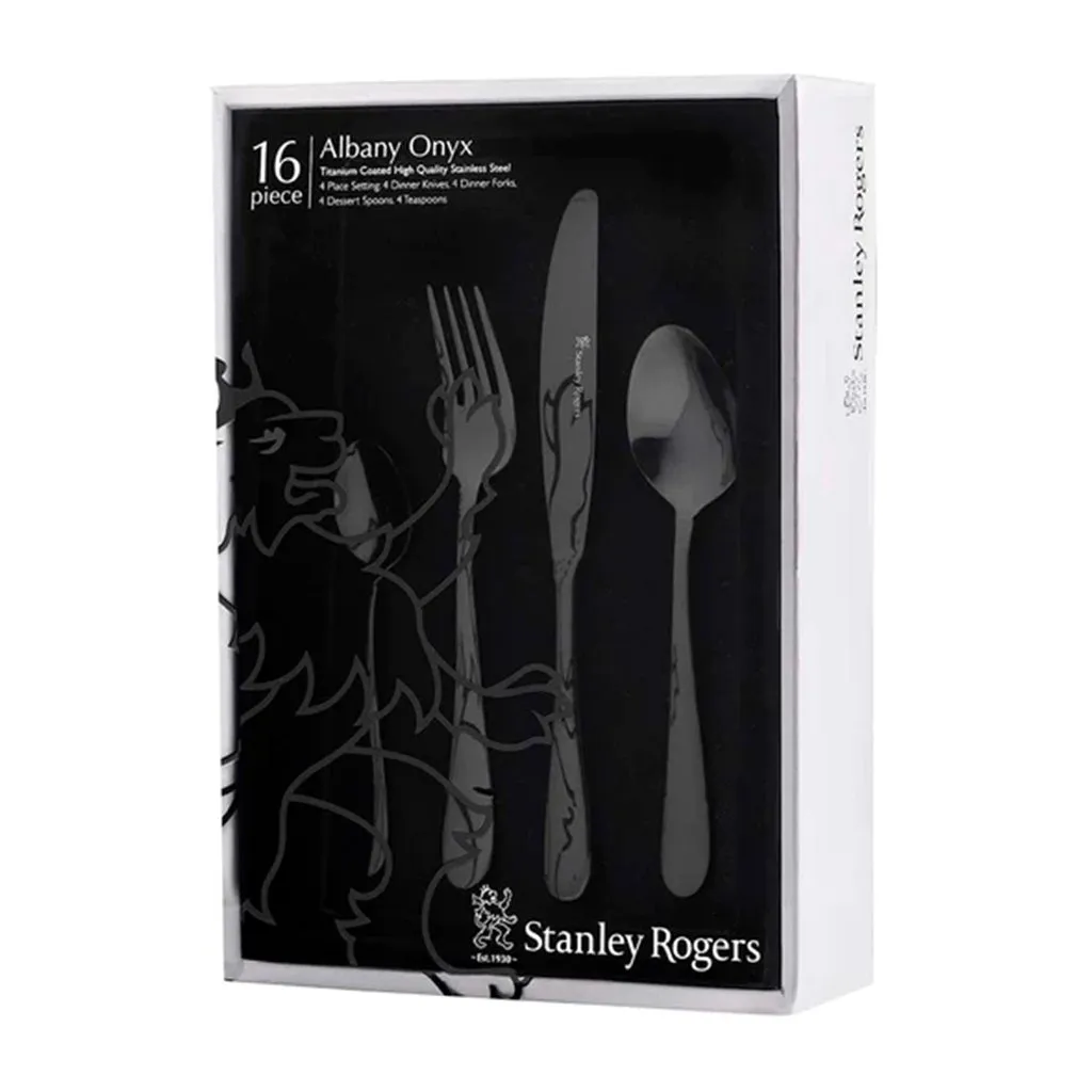 Stanley Rogers Albany 16 Pce Cutlery Set - Onyx