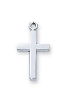 Sterling Cross on Baby Chain and Boxed - L6099B