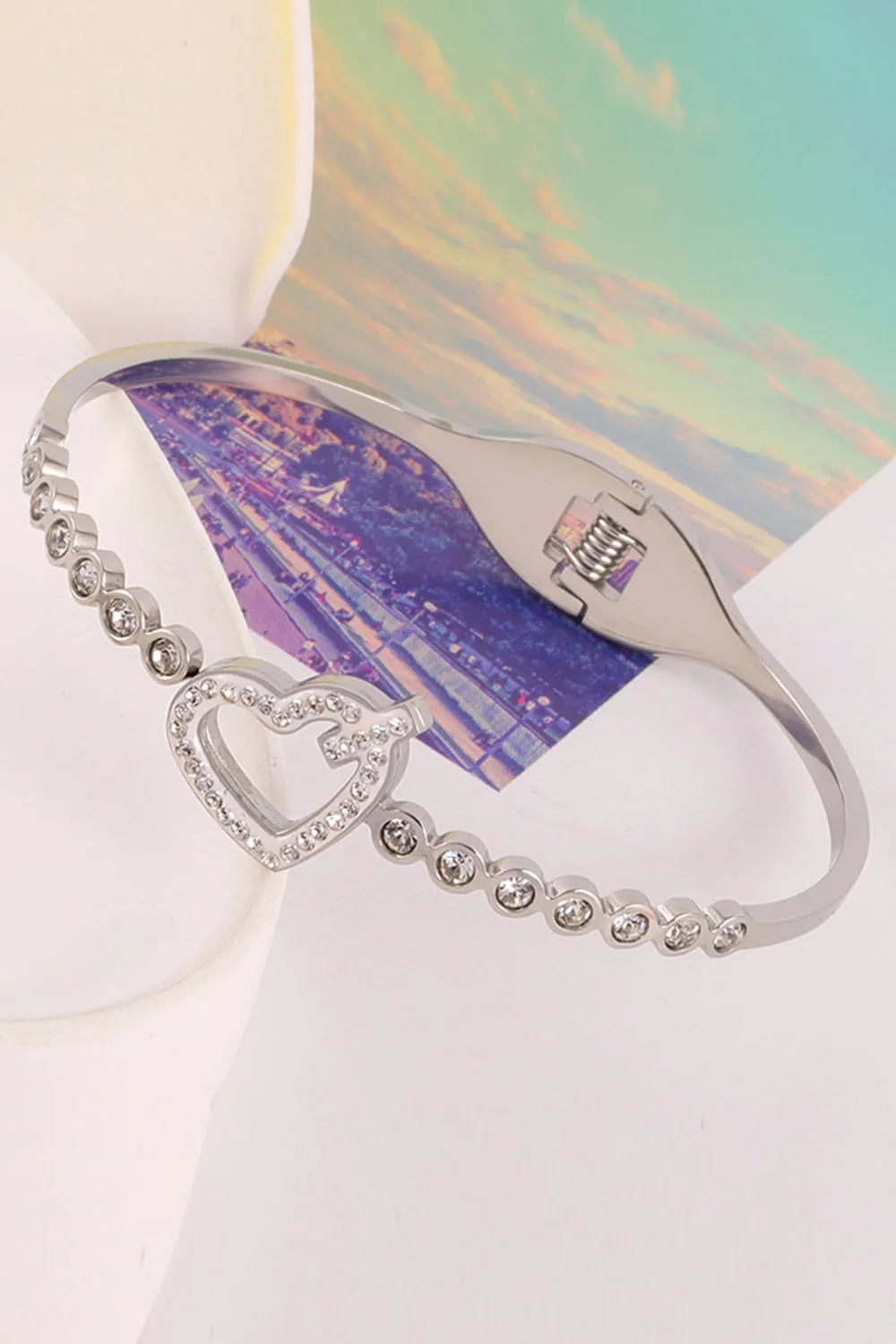 Titanium Steel Heart Brick Bracelet