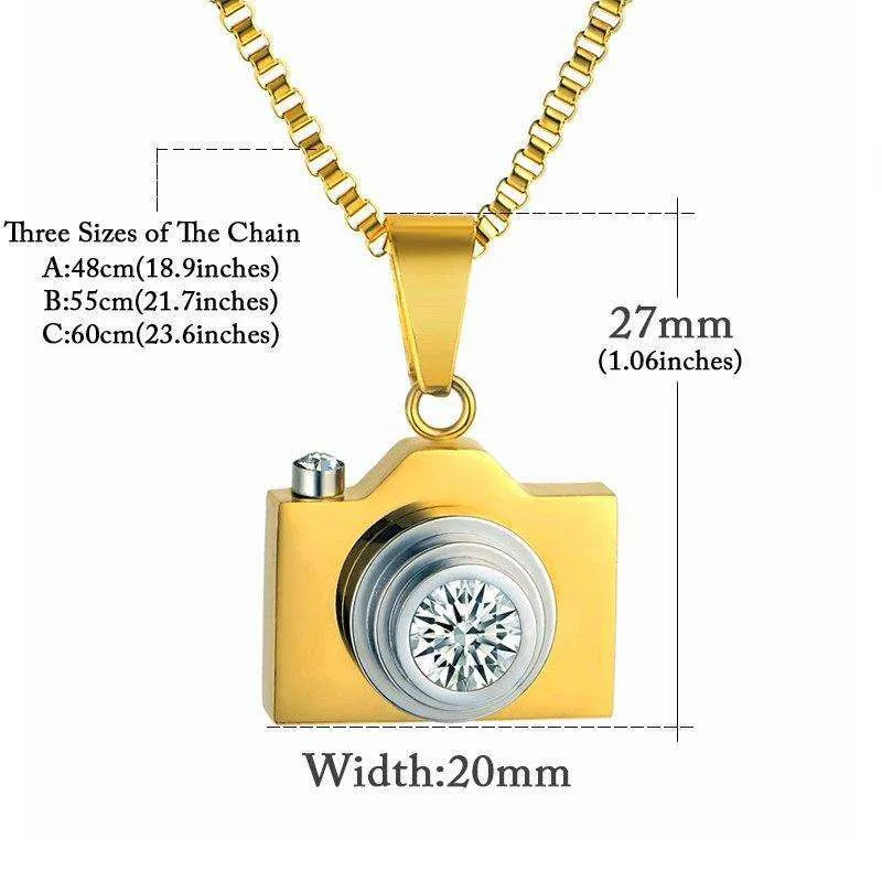 Versailles Camera Pendant Necklace